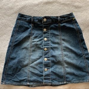 High Waisted Denim Skirt